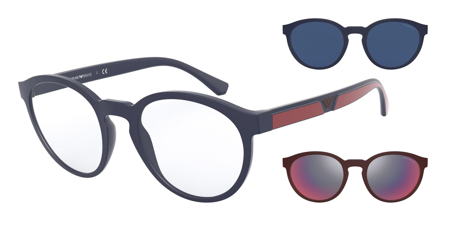 Occhiale Emporio Armani EA4152 con Doppia Clip Tonda – Sistema 2 in 1 Versatile