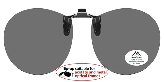 Clip-On Polarizzato Ribaltabile Rotondo per Occhiali da Vista – Lenti Flip-Up