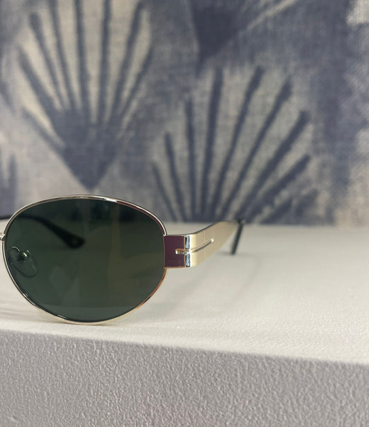 Occhiali da sole dorati con lenti verdi | POLARIZZATO UNDERGROUND jes 1041