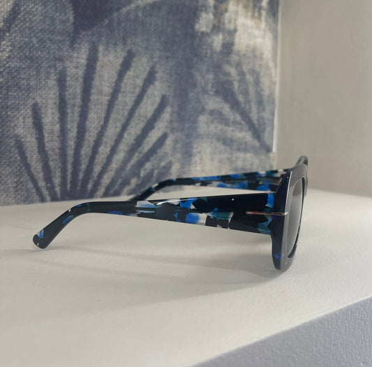 Occhiali da Sole donna squadrati UNDERGROUND – Montatura Havana/Nero/Blu | POLARIZZATI JES1034