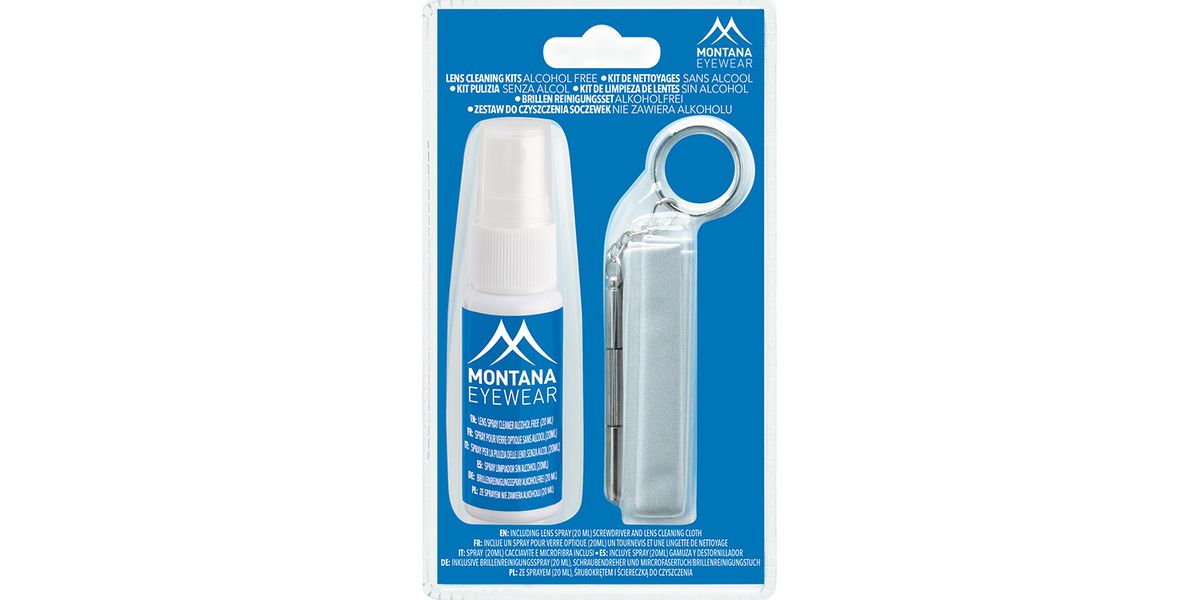 Kit Pulizia Occhiali Completo – Spray Lenti, Panno in Microfibra e Cacciavite