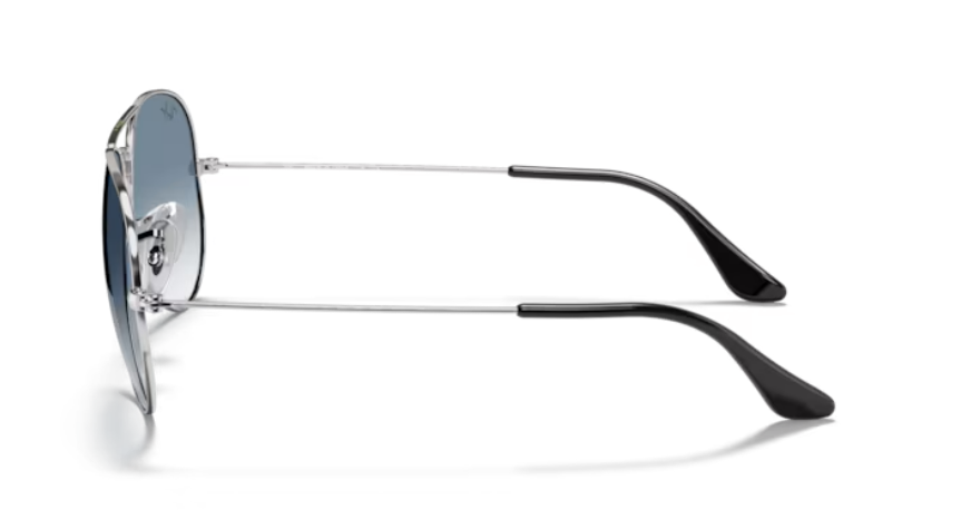 Occhiali da Sole Ray-Ban 3025 Aviator | argento con lenti azzurro sfumato