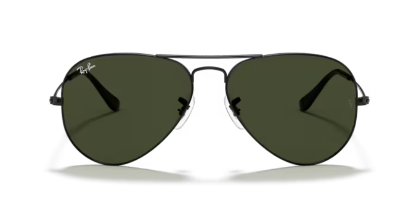 Occhiali da Sole Ray-Ban 3025 - Aviator | nero con lenti verdi G-15