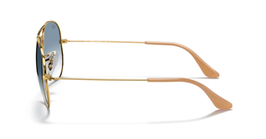 Occhiali da Sole Ray-Ban 3025 - Aviator | oro con lenti sfumate azzurro