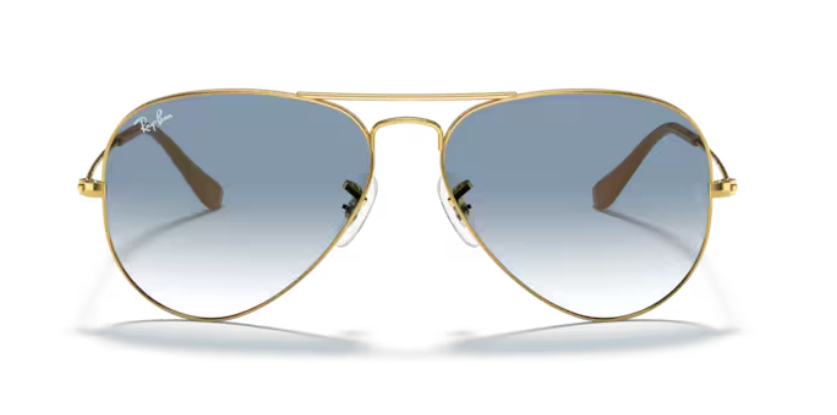 Occhiali da Sole Ray-Ban 3025 - Aviator | oro con lenti sfumate azzurro