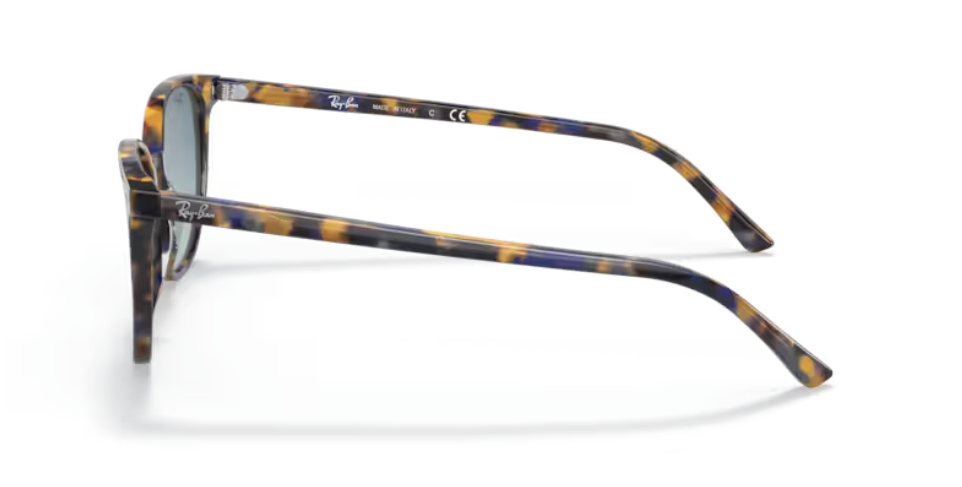 Occhiali da Sole Ray-Ban Elliot 2197 | squadrati con montatura Havana giallo/blu e lenti blu sfumato