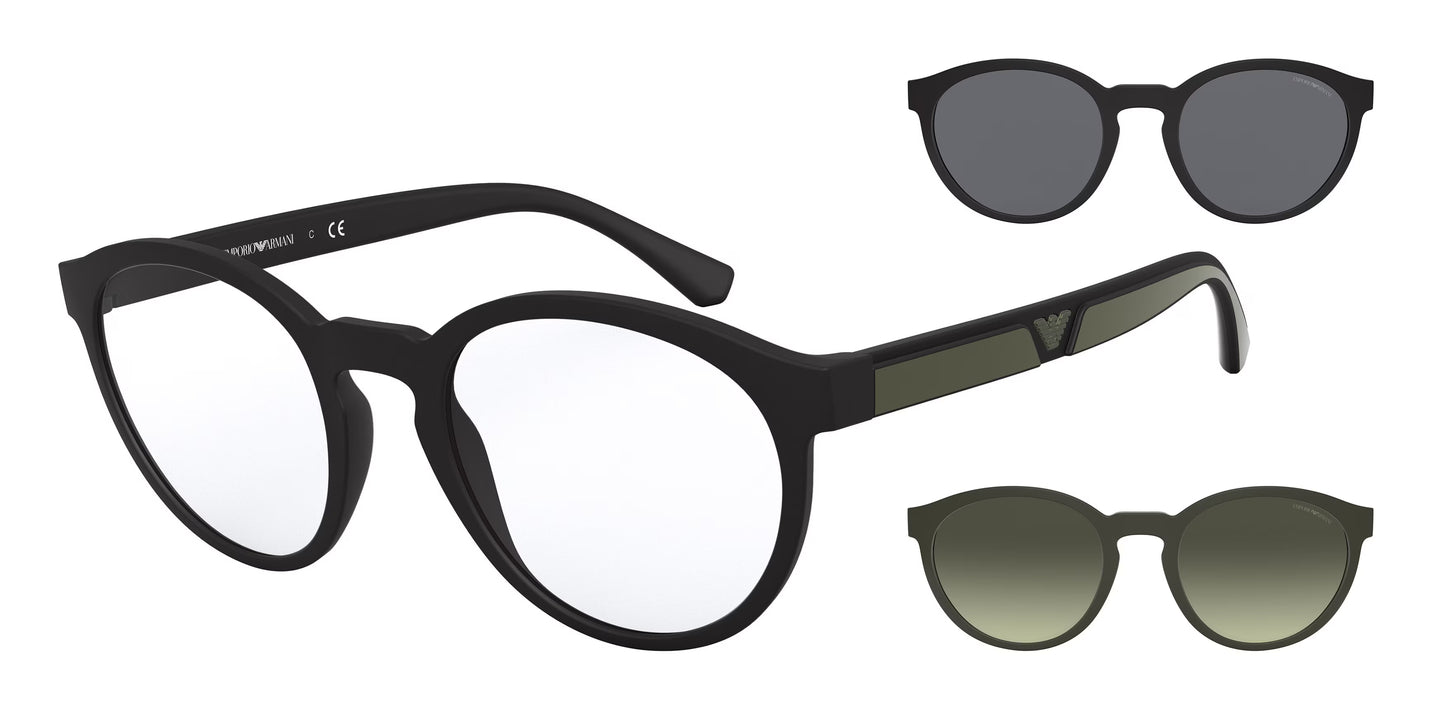 Occhiale Emporio Armani EA4152 con Doppia Clip Tonda – Sistema 2 in 1 Versatile