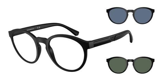 Occhiale Emporio Armani EA4152 con Doppia Clip Tonda – Sistema 2 in 1 Versatile