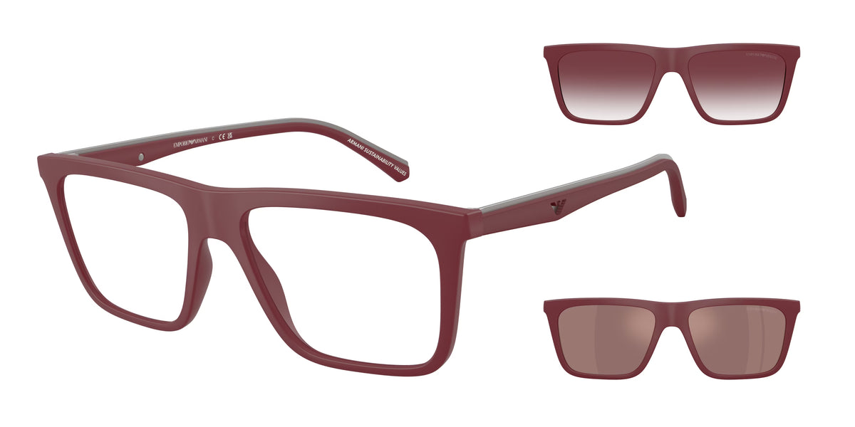 Occhiali da Vista Emporio Armani EA4258 Unisex – 2 Clip Magnetiche per il Sole