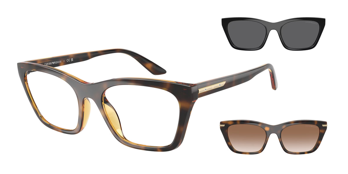 Occhiali da Vista Emporio Armani EA4274BU con 2 Clip-on da Sole