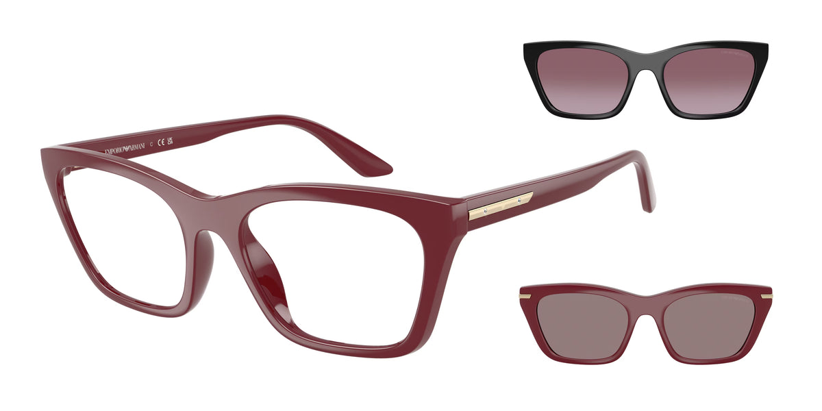 Occhiali da Vista Emporio Armani EA4274BU con 2 Clip-on da Sole