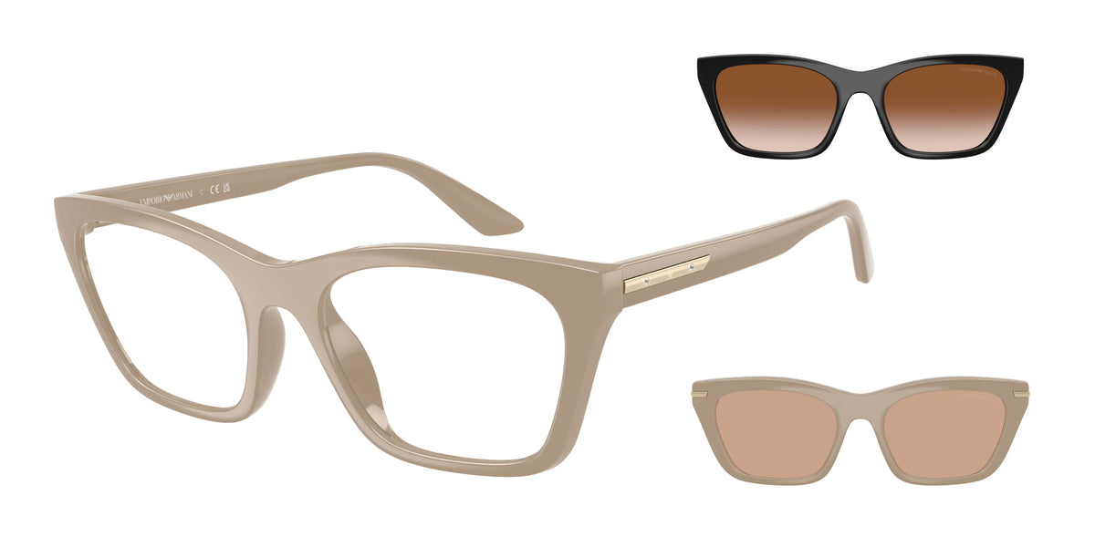 Occhiali da Vista Emporio Armani EA4274BU con 2 Clip-on da Sole