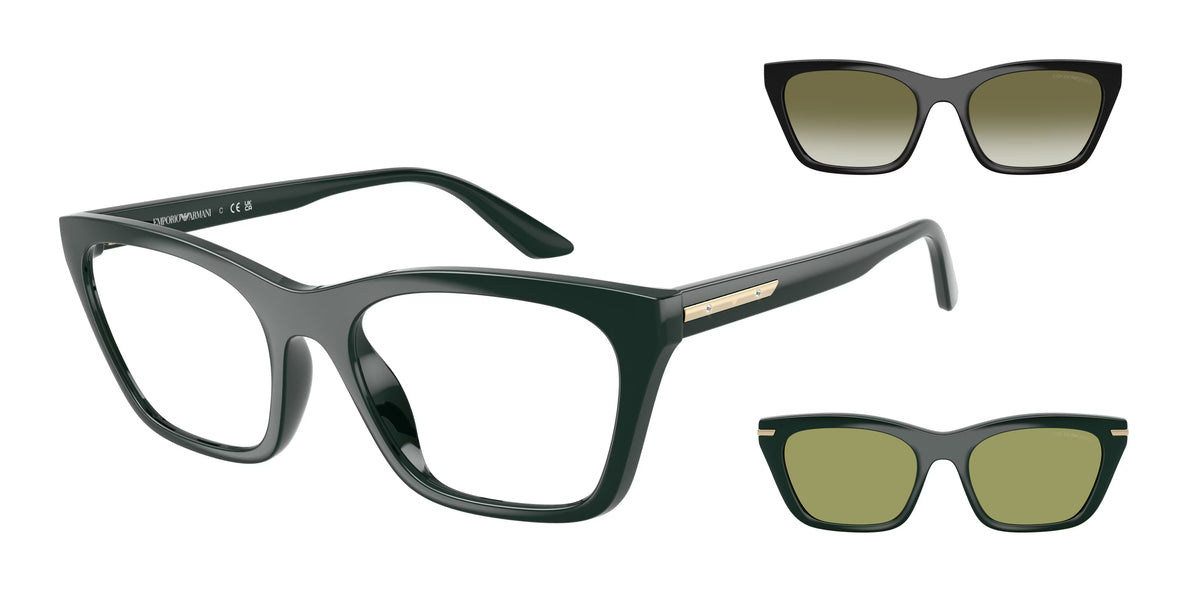 Occhiali da Vista Emporio Armani EA4274BU con 2 Clip-on da Sole