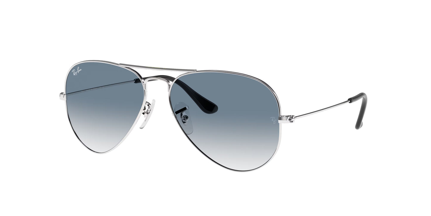 Occhiali da Sole Ray-Ban RB3025 Aviator  | montatura argento
