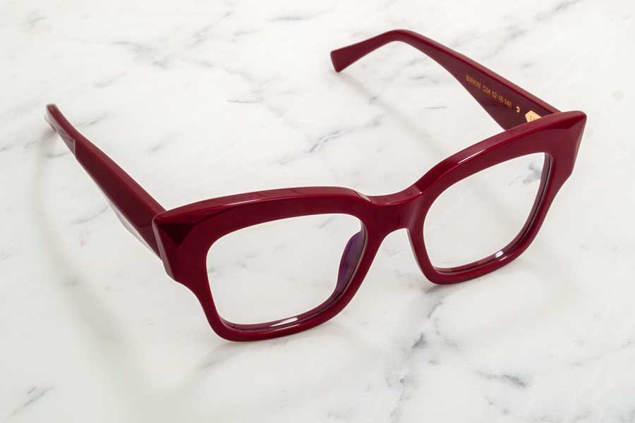 Occhiali da Vista Epoka Birkin Cat Eye in Acetato Bordeaux