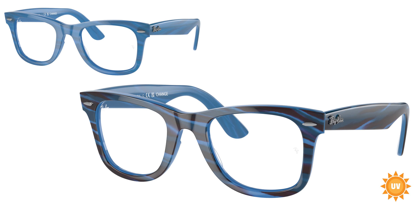 Occhiale da vista Ray-Ban RX4340V Wayfarer Ease – Edizione Change: il classico che si trasforma con la luce