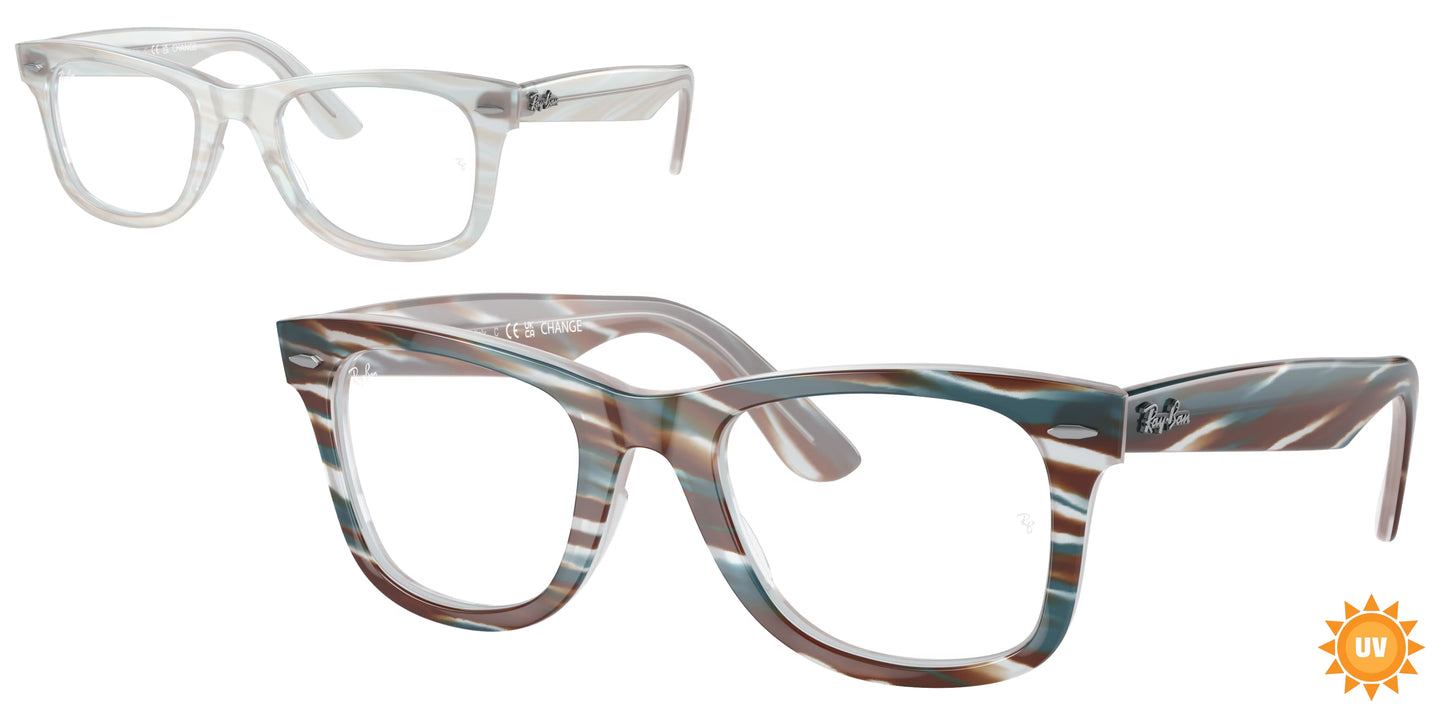 Occhiale da vista Ray-Ban RX4340V Wayfarer Ease – Edizione Change: il classico che si trasforma con la luce