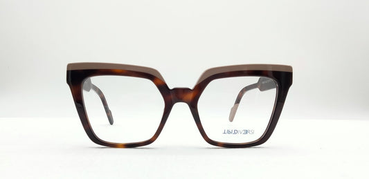 Occhiali da Vista Tipi Diversi 6437 – Cat Eye Squadrato in Havana e Beige