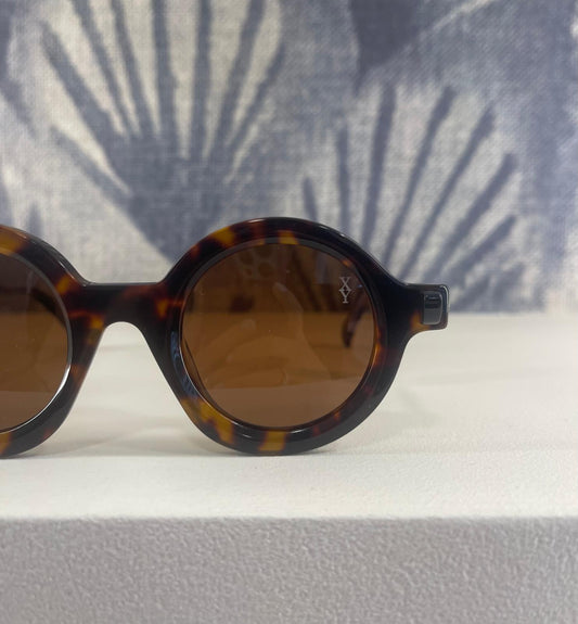 occhiali da sole rotondi havana tartarugato - lenti marroni POLARIZZATE | design vintage unisex