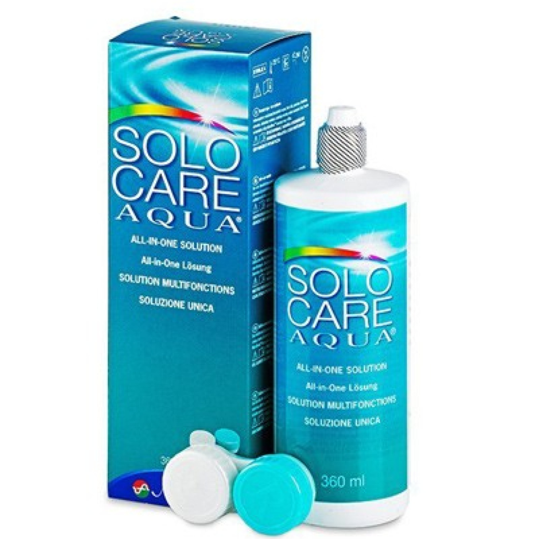 Solocare Aqua 360 ml – Soluzione Unica per Lenti a Contatto Morbide con HydroLock®