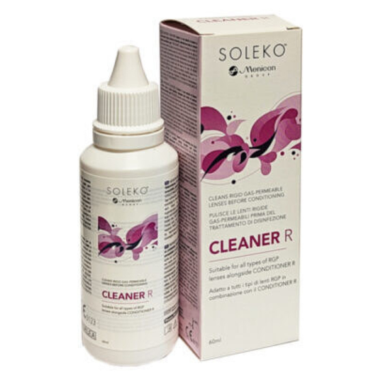 Soleko Cleaner R 60 ml – Detergente per Lenti a Contatto Rigide RGP