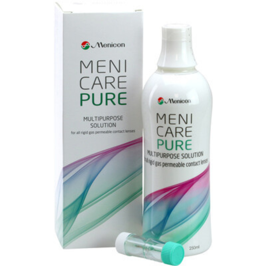 Menicare Pure RGP 250 ml – Soluzione Multiuso per Lenti a Contatto Rigide Gas Permeabili
