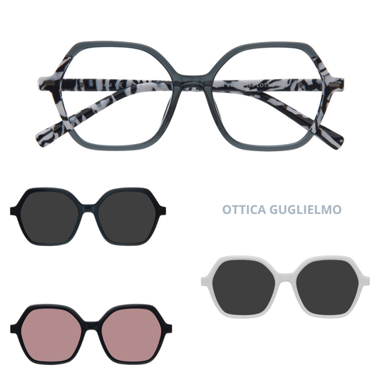 Occhiali da Vista con Clip-On Magnetico H1N1 TRCA348